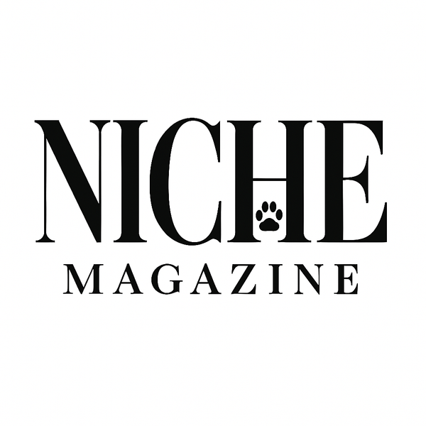 Logo of Niche Magazine with a paw print symbol